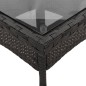 vidaXL Gartentisch mit Glasplatte Schwarz 80x80x75 cm Poly Rattan vidaXL Gartentisch mit Glasplatte Schwarz 80x80x75 cm Poly Rattan