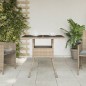 vidaXL Gartentisch mit Glasplatte Beige 80x80x75 cm Poly Rattan vidaXL Gartentisch mit Glasplatte Beige 80x80x75 cm Poly Rattan