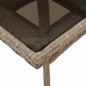 vidaXL Gartentisch mit Glasplatte Beige 80x80x75 cm Poly Rattan vidaXL Gartentisch mit Glasplatte Beige 80x80x75 cm Poly Rattan