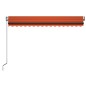vidaXL Markise Automatisch Einziehbar 450x350 cm Orange und Braun vidaXL Markise Automatisch Einziehbar 450x350 cm Orange und Braun