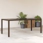 vidaXL Gartentisch mit Glasplatte Braun 190x90x75 cm Poly Rattan vidaXL Gartentisch mit Glasplatte Braun 190x90x75 cm Poly Rattan