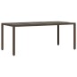 vidaXL Gartentisch mit Glasplatte Braun 190x90x75 cm Poly Rattan vidaXL Gartentisch mit Glasplatte Braun 190x90x75 cm Poly Rattan
