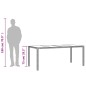 vidaXL Gartentisch mit Glasplatte Braun 190x90x75 cm Poly Rattan vidaXL Gartentisch mit Glasplatte Braun 190x90x75 cm Poly Rattan