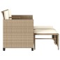vidaXL Gartensofa 2-Sitzer mit Tisch und Hockern Beige Poly Rattan vidaXL Gartensofa 2-Sitzer mit Tisch und Hockern Beige Poly Rattan