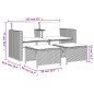 vidaXL Gartensofa 2-Sitzer mit Tisch und Hockern Braun Poly Rattan vidaXL Gartensofa 2-Sitzer mit Tisch und Hockern Braun Poly Rattan