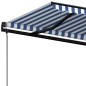 Gelenkarmmarkise Automatisch 600x350 cm Blau und Weiß Gelenkarmmarkise Automatisch 600x350 cm Blau und Weiß