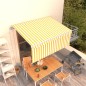 Gelenkarmmarkise Automatisch mit Jalousie 3x2,5 m Gelb und Weiß Gelenkarmmarkise Automatisch mit Jalousie 3x2,5 m Gelb und Weiß