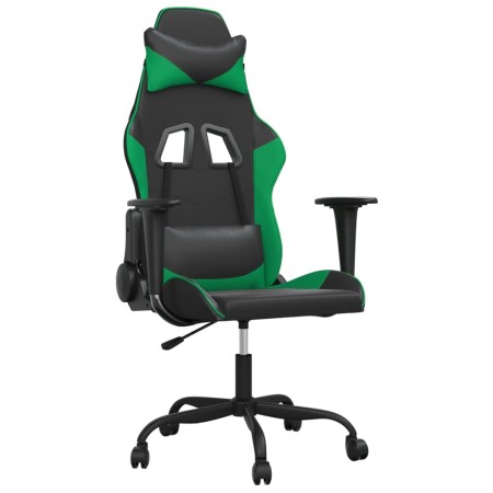 vidaXL Gaming-Stuhl Schwarz und Grün Kunstleder
