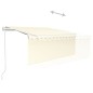 vidaXL Markise Automatisch Einziehbar mit Volant 3x2,5 m Creme vidaXL Markise Automatisch Einziehbar mit Volant 3x2,5 m Creme