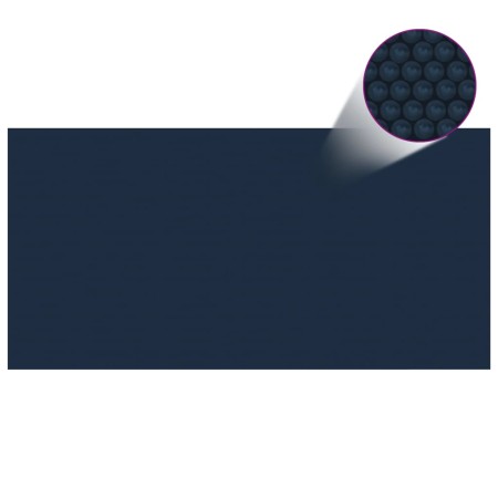 vidaXL Treibende Pool-Solarplane PE 1200x600 cm Schwarz und Blau