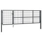 vidaXL Gartentor mit Pfosten Stahl 350x100 cm Anthrazit vidaXL Gartentor mit Pfosten Stahl 350x100 cm Anthrazit