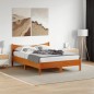 vidaXL Massivholzbett ohne Matratze Wachsbraun 140x190 cm Kiefernholz vidaXL Massivholzbett ohne Matratze Wachsbraun 140x190 cm Kiefernholz