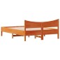 vidaXL Massivholzbett ohne Matratze Wachsbraun 140x190 cm Kiefernholz vidaXL Massivholzbett ohne Matratze Wachsbraun 140x190 cm Kiefernholz