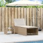 vidaXL Sonnenliegen 2 Stk. mit Tisch Beige Poly Rattan vidaXL Sonnenliegen 2 Stk. mit Tisch Beige Poly Rattan