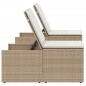 vidaXL Sonnenliegen 2 Stk. mit Tisch Beige Poly Rattan vidaXL Sonnenliegen 2 Stk. mit Tisch Beige Poly Rattan