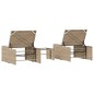 vidaXL Sonnenliegen 2 Stk. mit Tisch Beige Poly Rattan vidaXL Sonnenliegen 2 Stk. mit Tisch Beige Poly Rattan