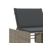 vidaXL Sonnenliegen 2 Stk. mit Tisch Grau Poly Rattan vidaXL Sonnenliegen 2 Stk. mit Tisch Grau Poly Rattan