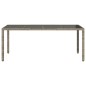 vidaXL Gartentisch mit Glasplatte Grau 190x90x75 cm Poly Rattan vidaXL Gartentisch mit Glasplatte Grau 190x90x75 cm Poly Rattan