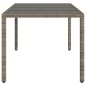 vidaXL Gartentisch mit Glasplatte Grau 190x90x75 cm Poly Rattan vidaXL Gartentisch mit Glasplatte Grau 190x90x75 cm Poly Rattan