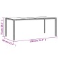 vidaXL Gartentisch mit Glasplatte Grau 190x90x75 cm Poly Rattan vidaXL Gartentisch mit Glasplatte Grau 190x90x75 cm Poly Rattan