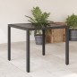 vidaXL Gartentisch mit Glasplatte Schwarz 90x90x75 cm Poly Rattan vidaXL Gartentisch mit Glasplatte Schwarz 90x90x75 cm Poly Rattan