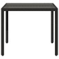 vidaXL Gartentisch mit Glasplatte Schwarz 90x90x75 cm Poly Rattan vidaXL Gartentisch mit Glasplatte Schwarz 90x90x75 cm Poly Rattan