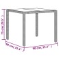 vidaXL Gartentisch mit Glasplatte Schwarz 90x90x75 cm Poly Rattan vidaXL Gartentisch mit Glasplatte Schwarz 90x90x75 cm Poly Rattan