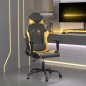 vidaXL Gaming-Stuhl mit Massagefunktion Schwarz & Golden Kunstleder vidaXL Gaming-Stuhl mit Massagefunktion Schwarz & Golden Kunstleder
