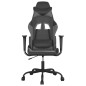 vidaXL Gaming-Stuhl mit Massagefunktion Schwarz und Grau Kunstleder vidaXL Gaming-Stuhl mit Massagefunktion Schwarz und Grau Kunstleder