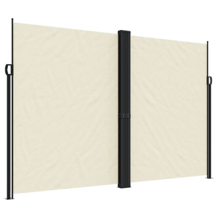 vidaXL Seitenmarkise Ausziehbar Creme 220x1000 cm