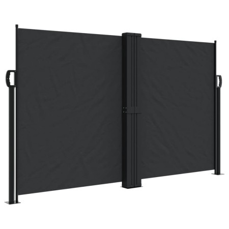 vidaXL Seitenmarkise Ausziehbar Schwarz 140x1200 cm