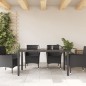vidaXL Gartentisch mit Glasplatte Schwarz 150x90x75 cm Poly Rattan vidaXL Gartentisch mit Glasplatte Schwarz 150x90x75 cm Poly Rattan