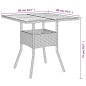 vidaXL Gartentisch mit Holzplatte Schwarz 80x80x75 cm Poly Rattan vidaXL Gartentisch mit Holzplatte Schwarz 80x80x75 cm Poly Rattan