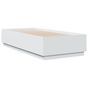 vidaXL Bettgestell Weiß 90x200 cm Holzwerkstoff