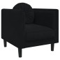 vidaXL Sessel mit Kissen Schwarz Samt vidaXL Sessel mit Kissen Schwarz Samt