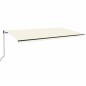 Automatische Markise mit LED & Windsensor 600x350 cm Creme Automatische Markise mit LED & Windsensor 600x350 cm Creme