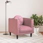 vidaXL Sessel mit Kissen Rosa Samt vidaXL Sessel mit Kissen Rosa Samt
