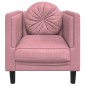 vidaXL Sessel mit Kissen Rosa Samt vidaXL Sessel mit Kissen Rosa Samt