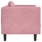 vidaXL Sessel mit Kissen Rosa Samt vidaXL Sessel mit Kissen Rosa Samt