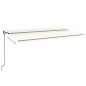Automatische Markise mit LED & Windsensor 600x350 cm Creme Automatische Markise mit LED & Windsensor 600x350 cm Creme