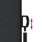 vidaXL Seitenmarkise Ausziehbar Schwarz 120x1200 cm vidaXL Seitenmarkise Ausziehbar Schwarz 120x1200 cm