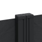 vidaXL Seitenmarkise Ausziehbar Schwarz 120x1200 cm vidaXL Seitenmarkise Ausziehbar Schwarz 120x1200 cm