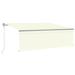 vidaXL Markise Automatisch Einziehbar mit Volant 4,5x3 m Creme