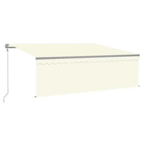 vidaXL Markise Automatisch Einziehbar mit Volant 4,5x3 m Creme