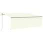 vidaXL Markise Automatisch Einziehbar mit Volant 4,5x3 m Creme vidaXL Markise Automatisch Einziehbar mit Volant 4,5x3 m Creme