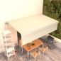 Gelenkarmmarkise Automatisch mit Volant 6x3 m Creme Gelenkarmmarkise Automatisch mit Volant 6x3 m Creme