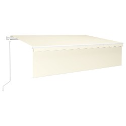 Gelenkarmmarkise Automatisch mit Volant 6x3 m Creme