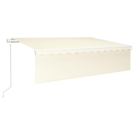 Gelenkarmmarkise Automatisch mit Volant 6x3 m Creme