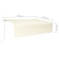 Gelenkarmmarkise Automatisch mit Volant 6x3 m Creme Gelenkarmmarkise Automatisch mit Volant 6x3 m Creme
