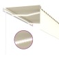 vidaXL Markise Automatisch mit Rollo LED Windsensor 3,5x2,5m Creme vidaXL Markise Automatisch mit Rollo LED Windsensor 3,5x2,5m Creme